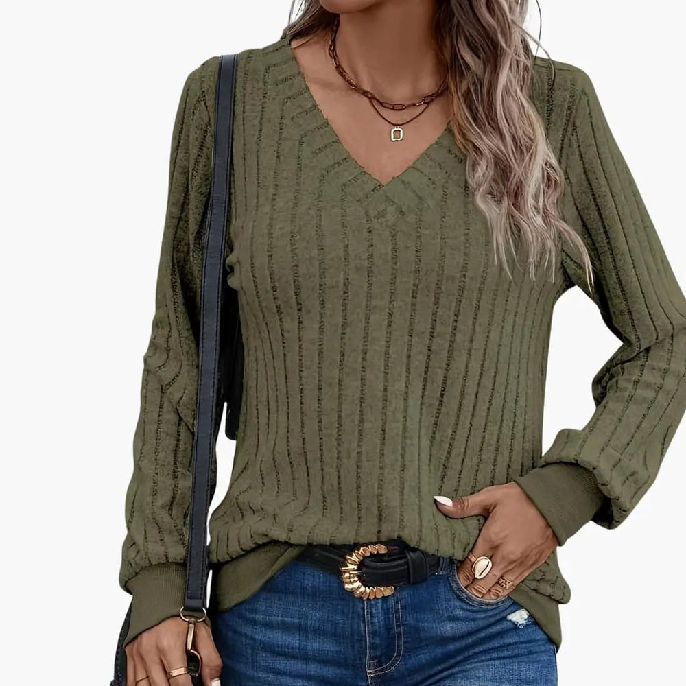 Women's Sweater – V-Neck, Long Sleeve & Pullover Style