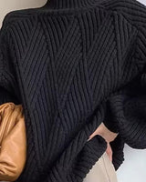 Audrey Women's Knitted Turtleneck Sweater - Cozy & Stylish Pullover for Fall/Winter Fashion