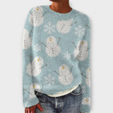 Simone - Bequemer Weihnachts-Pullover für Damen | Festlicher Strickpullover mit Weihnachtsmotiv