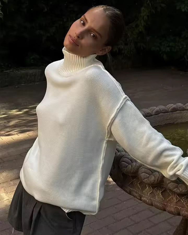 Isabella Women's Knitted Turtleneck Sweater - Cozy & Stylish Pullover