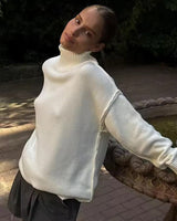 Isabella Women's Knitted Turtleneck Sweater - Cozy & Stylish Pullover