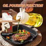 Premium 2-in-1 Olive Oil Spray - 470mL Glass Bottle for Cooking & Dressing