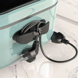Self-Adhesive Cable Organizer Clips – TPR, 10.3×2.8cm, Set of 10 in Black & White