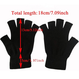 2-Pack WarmFlex Winter Knitted Fingerless Gloves - Cozy & Stylish Hand Warmers for Cold Weather
