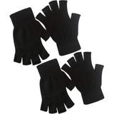 2-Pack WarmFlex Winter Knitted Fingerless Gloves - Cozy & Stylish Hand Warmers for Cold Weather