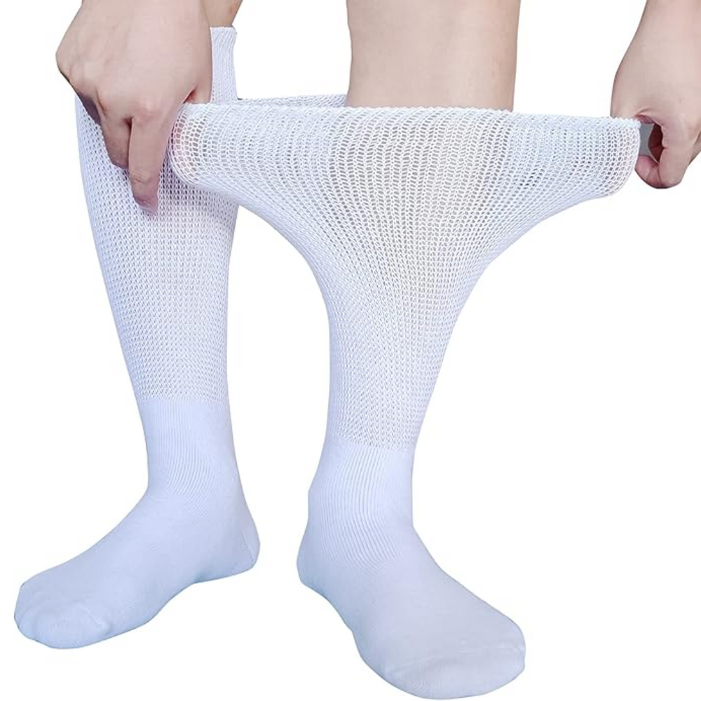 Max Comfort Extra Wide Lymphedema & Diabetic Socks - 2 Pairs for Ultimate Relief and Support