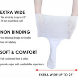 Max Comfort Extra Wide Lymphedema & Diabetic Socks - 2 Pairs for Ultimate Relief and Support