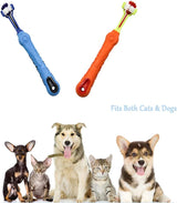2-Piece Triangular Pet Toothbrush Set - Effective Tartar Control for Healthy Teeth & Gums