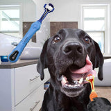 2-Piece Triangular Pet Toothbrush Set - Effective Tartar Control for Healthy Teeth & Gums