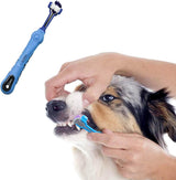 2-Piece Triangular Pet Toothbrush Set - Effective Tartar Control for Healthy Teeth & Gums