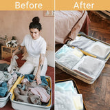 20-Pack Multi-Purpose Frosted Zip Storage Bags - Versatile Plastic Garment Sleeves (Buy 2 Sets, Get 1 FREE) - Ideal for Organizing Clothes & Accessories