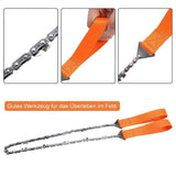 Folding Hand Chain Saw – 65Mn Steel, 11 Bidirectional Teeth & Belt Pouch