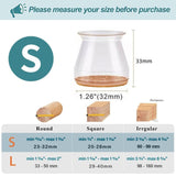 BowLift | Clear Silicone Chair Leg Caps with Integrated Felt Pads