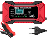 12V Car Battery Charger – 6A, LCD Display, Pulse Repair & 4–100Ah
