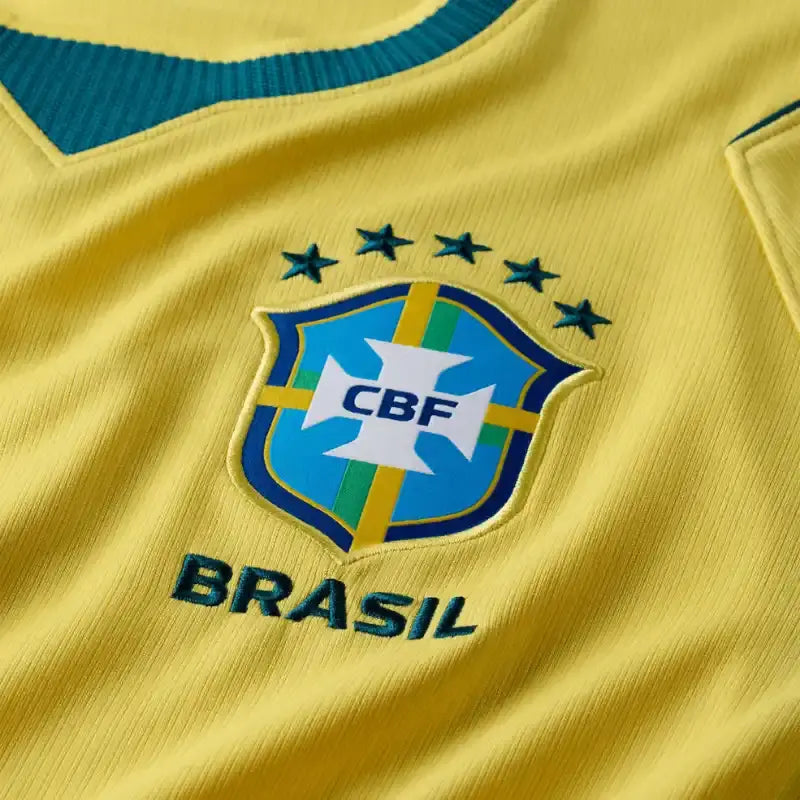 2026 Brazil Home Soccer Jersey, Men's Seleção Football Kit with Yellow and Green Design
