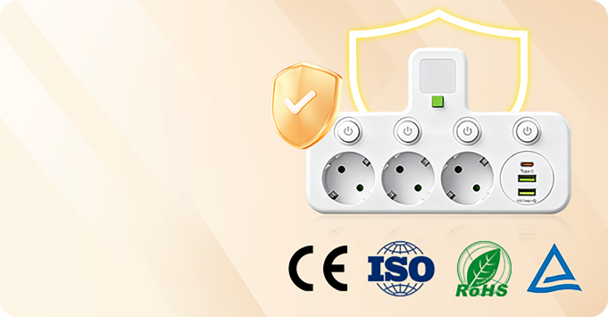 Power Strip – USB-A & USB-C Ports, Up to 5 Outlets, Built-In Night Light