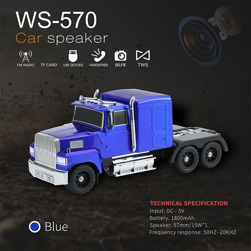 Bluetooth Truck Speaker – 15W Subwoofer, Bluetooth 5.4 & 1800mAh Portable