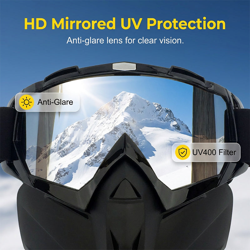 Face Shield with Removable Goggles – Polycarbonate, Anti-Fog & Welding/Motorcycle Use