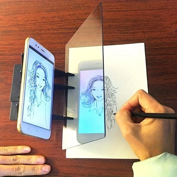 Optical Drawing Projector Board – PMMA Lens, Smartphone Tracing & 3 Sizes