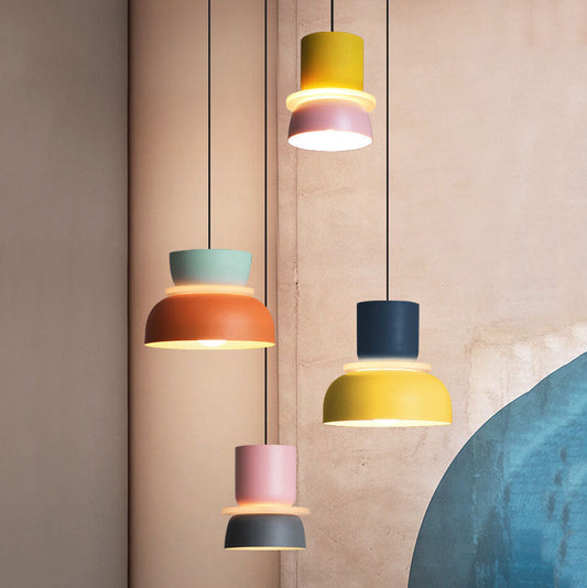 Macaron Pendant Light – Nordic Scandinavian Design, Multi-Color Glass & Ceiling Mount