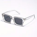 Men's Square Sunglasses – UV400 Protection, Lightweight Polycarbonate, Clear Grey