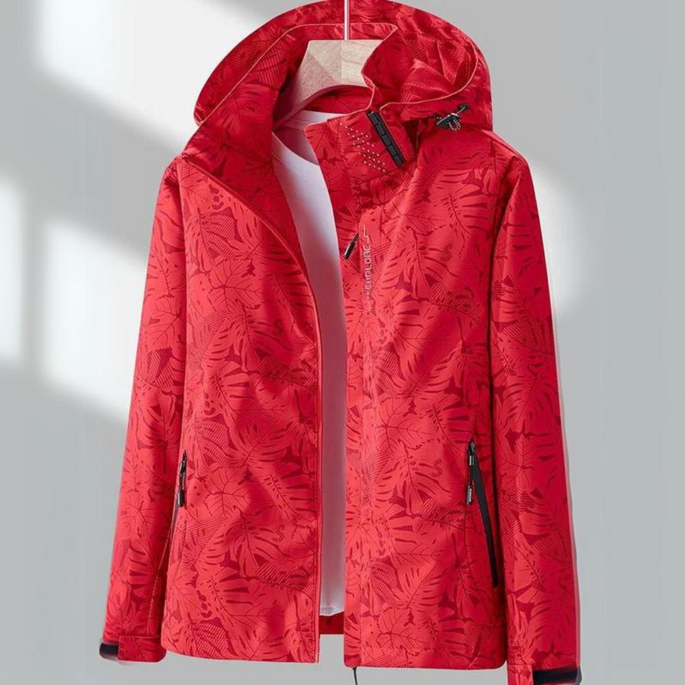 Sophie waterproof windbreaker in Red