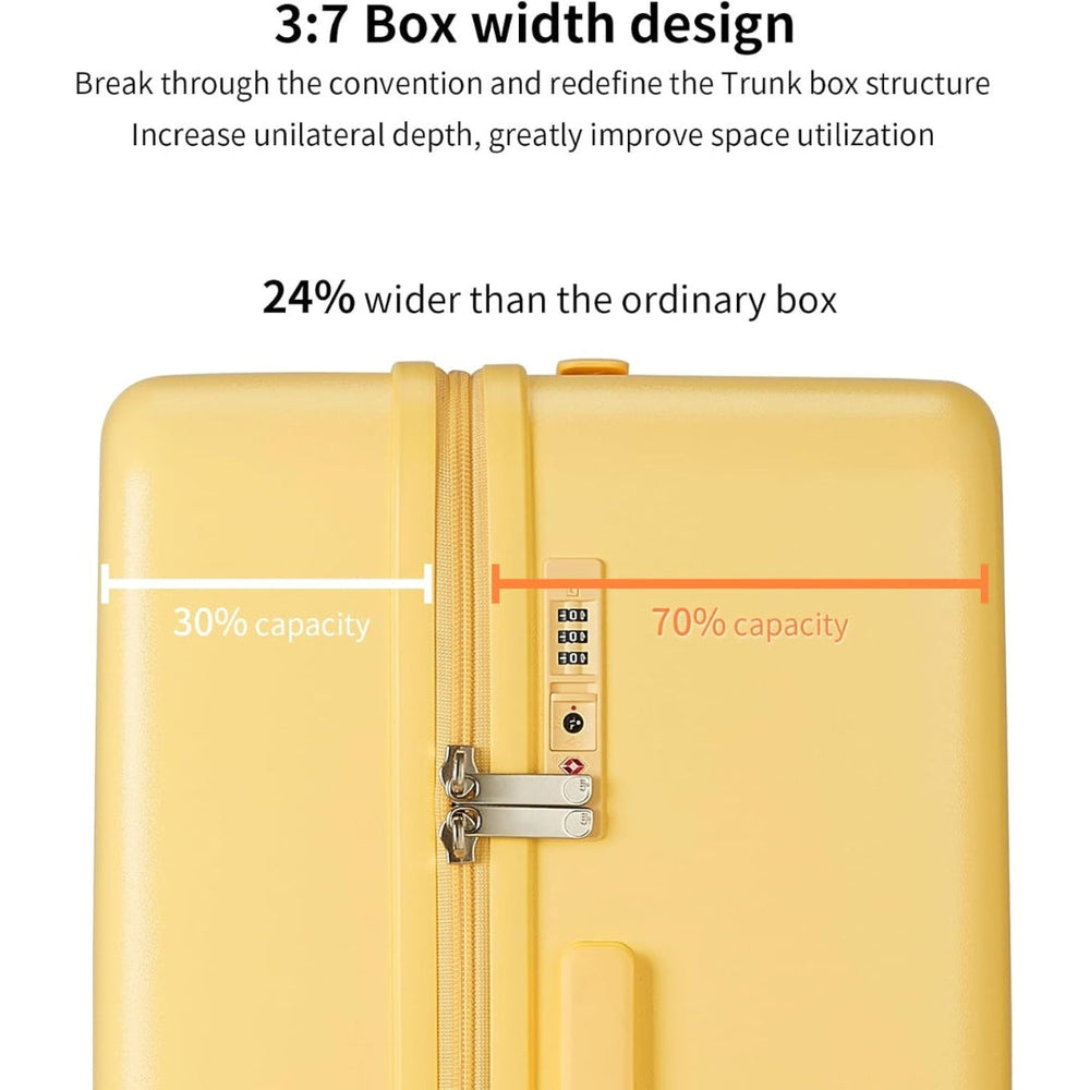 Optimized Product Title: **Airline-Approved 20" Carry-On Luggage - Durable Triple-Layer PC Shell with 3:7 Split Design for Easy Packing** 

This title includes relevant keywords while highlighting key features to attract potential buyers.