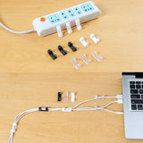 Adhesive Cable Clips 20-Pack – ABS, 8mm Max & Self-Adhesive White