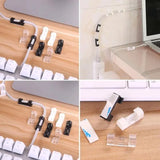 Adhesive Cable Clips 20-Pack – ABS, 8mm Max & Self-Adhesive White