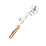 Stainless Steel Weeding Fork – Ergonomic Wooden Handle, 3-Prong & 40/50cm Lengths
