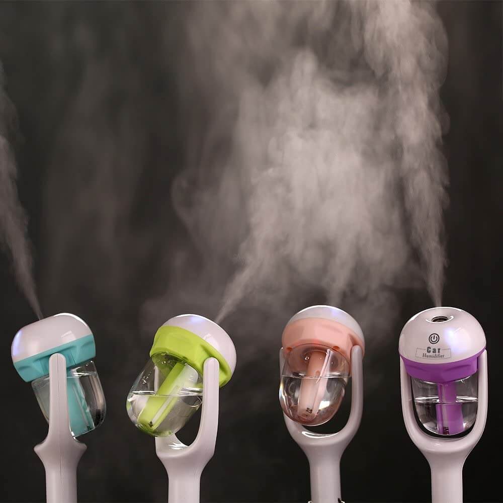 Car Humidifier with Aromatherapy – Ultrasonic, 2h Timer & 12V Cigarette Lighter