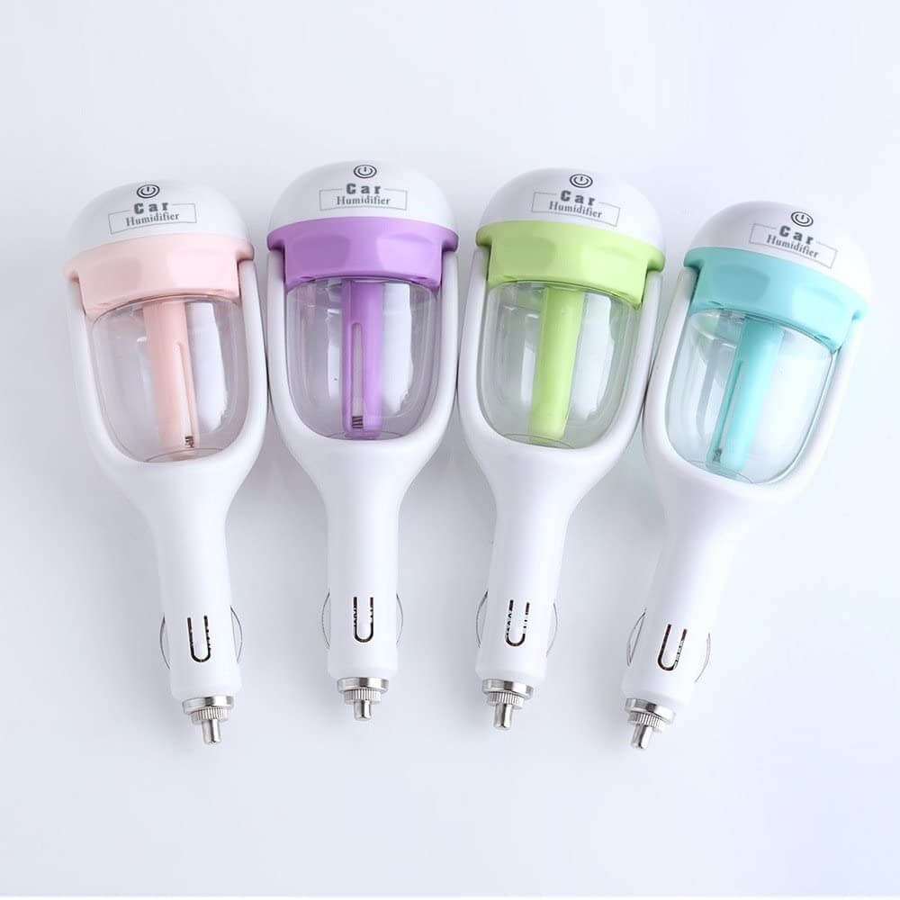 Car Humidifier with Aromatherapy – Ultrasonic, 2h Timer & 12V Cigarette Lighter
