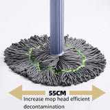 Optimized Product Title: **Handfreier Mikrofaser-Mopkopf mit Selbstauswringfunktion – 55 cm für müheloses Reinigen** 

This title includes relevant keywords while maintaining clarity and appeal for potential customers.