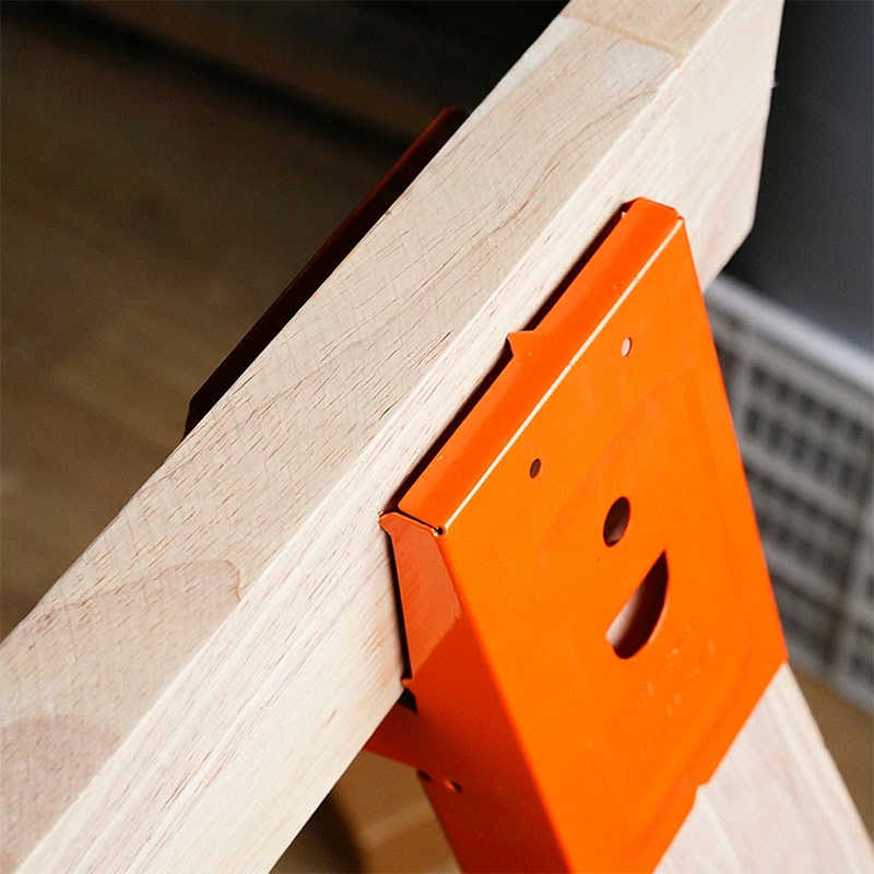 Industrial Steel Workbench Bracket – Anti-Slip Teeth, Reinforced Ribs & Tool-Free Fit