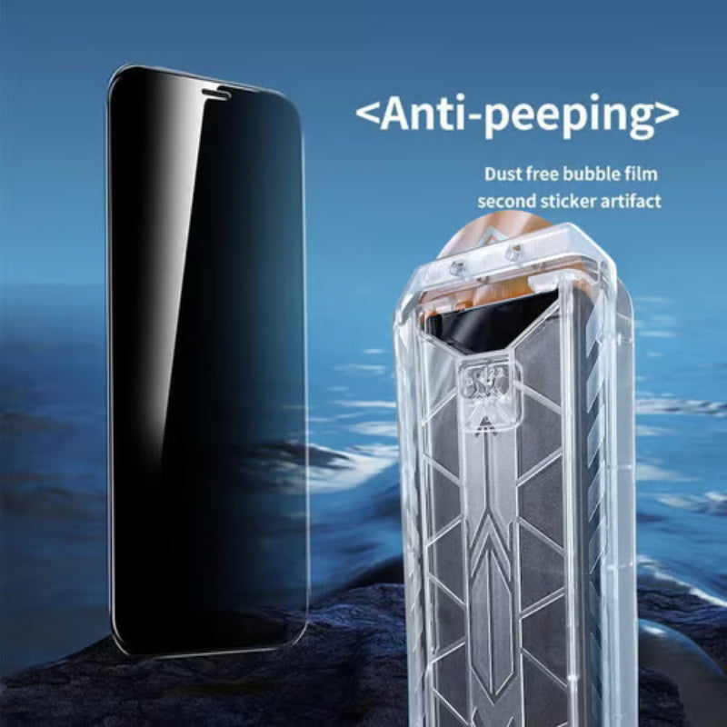 iPhone Tempered Glass Screen Protector – Dust-Free Install, Face ID Compatible & Oleophobic Coating