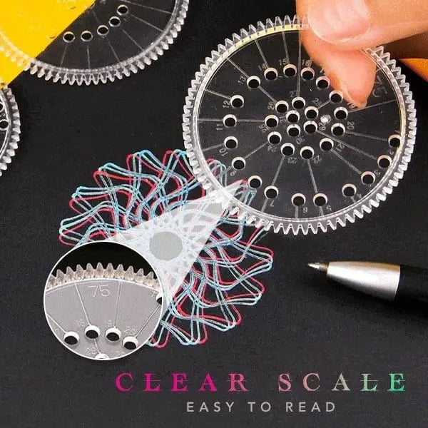 22-teiliges Spiral-Lineal-Set – Präzises Zeichnen & Kreatives Design für Künstler und Schüler