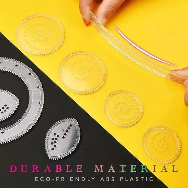 22-teiliges Spiral-Lineal-Set – Präzises Zeichnen & Kreatives Design für Künstler und Schüler