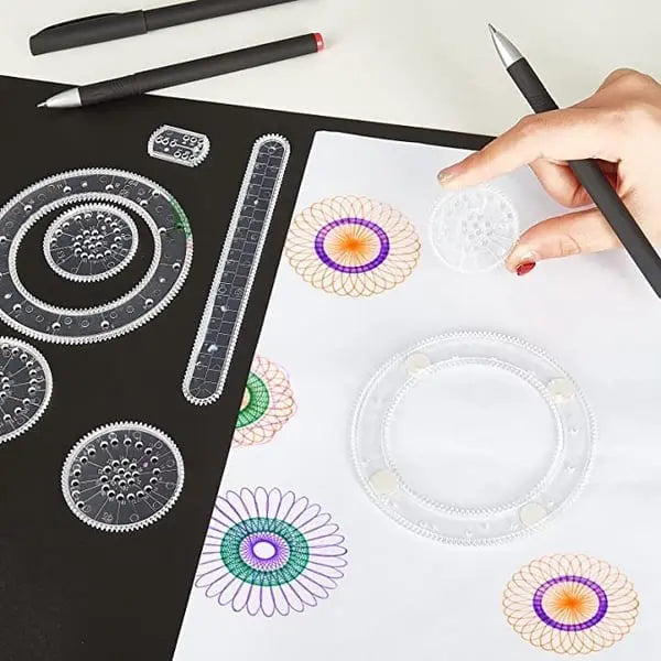 22-teiliges Spiral-Lineal-Set – Präzises Zeichnen & Kreatives Design für Künstler und Schüler