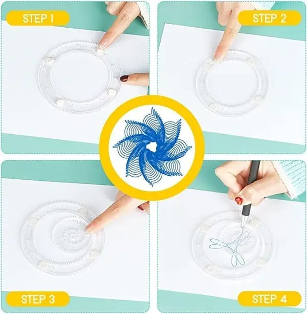 22-teiliges Spiral-Lineal-Set – Präzises Zeichnen & Kreatives Design für Künstler und Schüler
