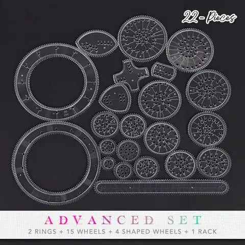 22-teiliges Spiral-Lineal-Set – Präzises Zeichnen & Kreatives Design für Künstler und Schüler