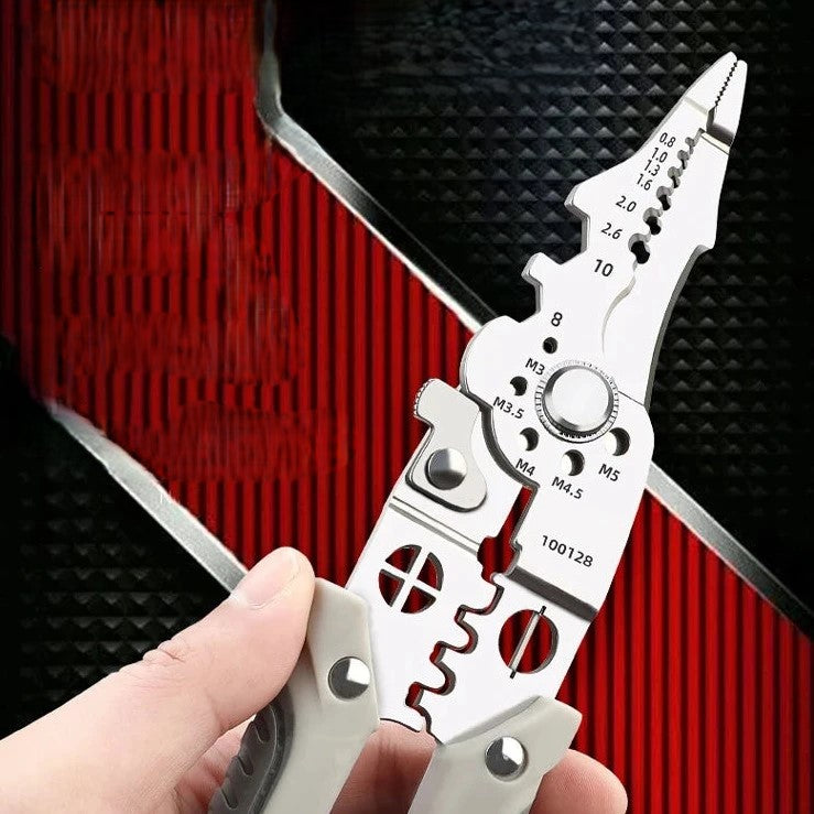 Multifunctional Wire Stripper Pliers – 7-in-1, 0.8-2.6mm Strip & Crimp, High-Carbon Steel
