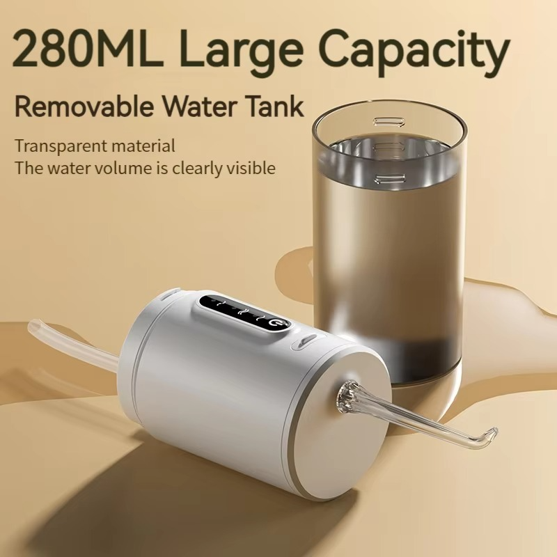 Electric Dental Water Flosser – 3 Pressure Settings, Rechargeable & Nozzle Set