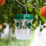 Solar Wasp Trap – LED Attractant, Dual-Entry & Reusable 2-Pack