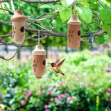 Kolibri-Futterhaus Holz mit Naturmotiv – 13 cm hoch, wetterfest
