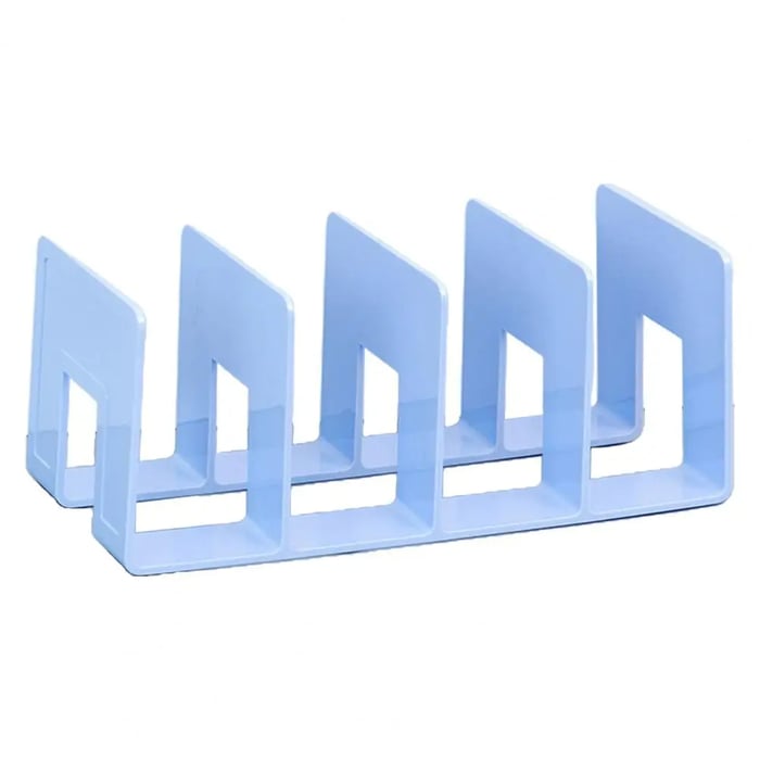 4-Compartment Desk Organizer – Book & File Sorter, Vertical or Horizontal & 4 Colors