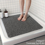 Non-Slip Loofah Shower Mat – Quick-Drying PVC, 53×53cm & 2200 g/m² Density