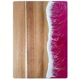 Wave Resin Cutting Board | Ocean-Inspired Acacia Wood Cheese & Serving Board