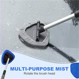 Rotating Window Cleaner – 360° Microfiber Head, Triangular Shape & Telescopic Handle