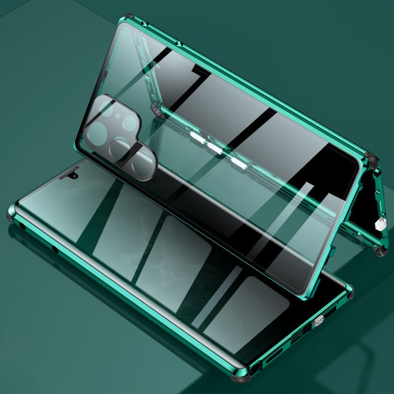 Magnetic Glass Phone Case – 360° Protection, Tempered Glass & Samsung Galaxy S21/S22/S23