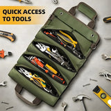 Roll-Up Tool Bag – Multiple Pockets, Removable Trays & Carry Handle